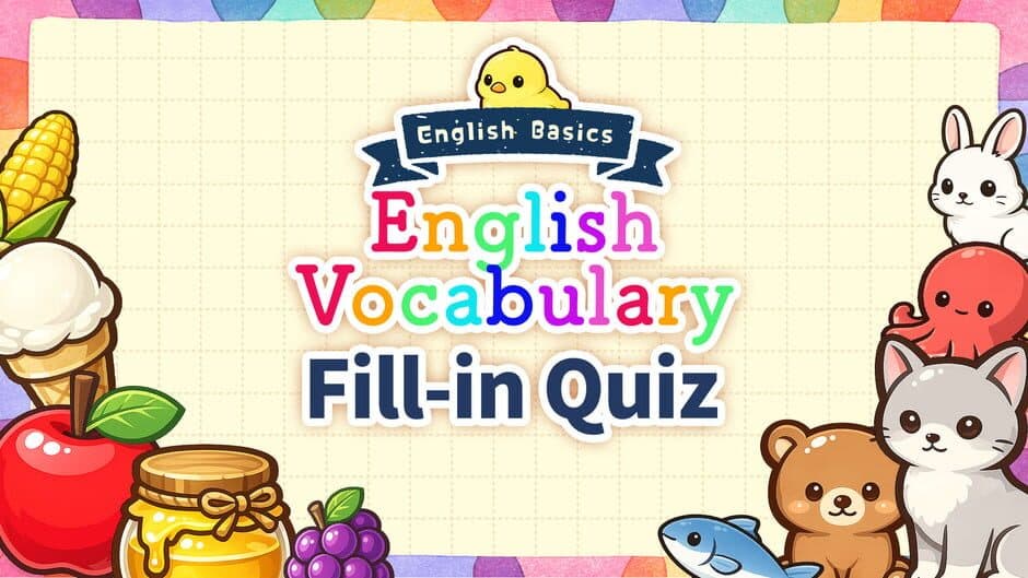 English Basics English Vocabulary Fill-in Quiz banner